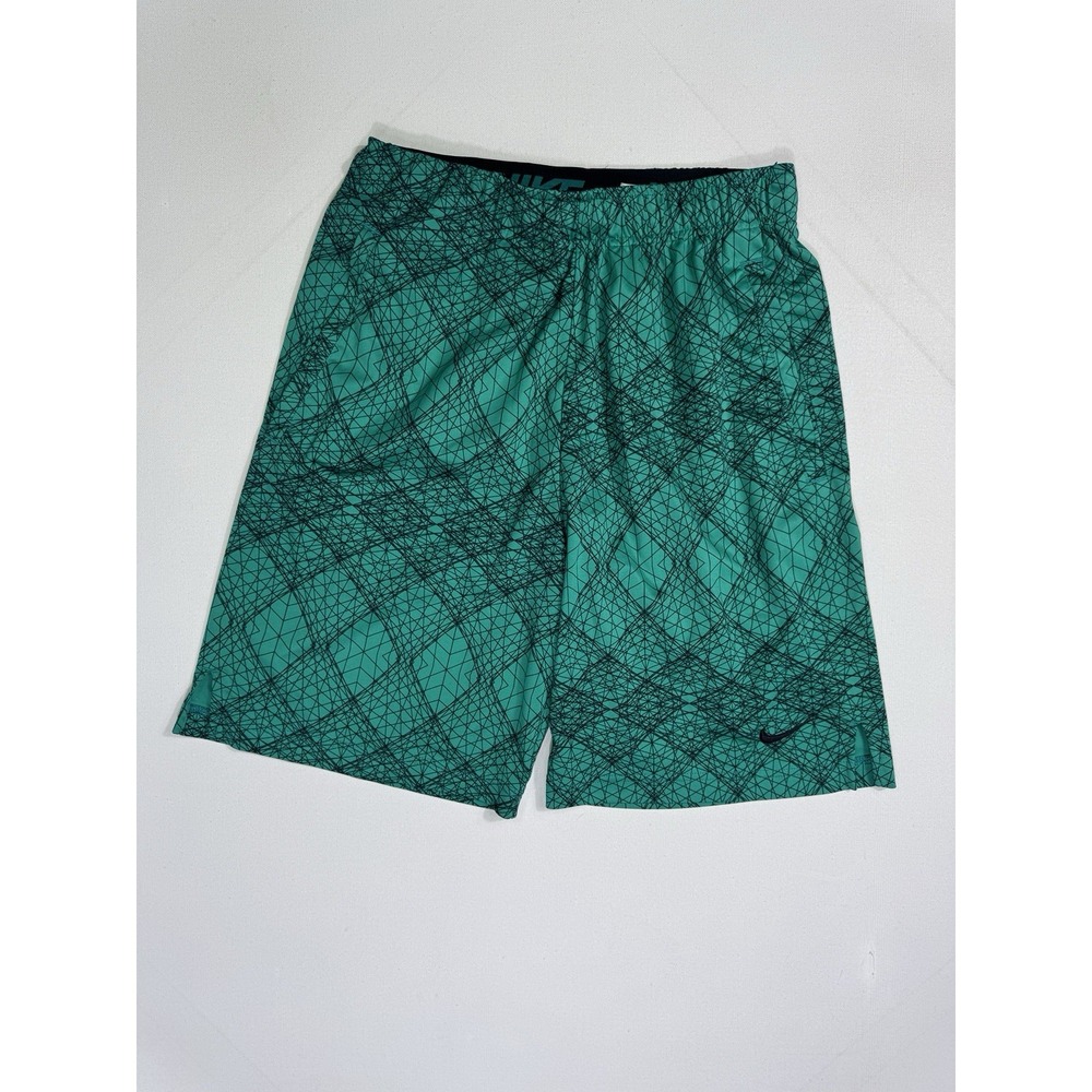 Nike Dri-FIT Basketball Shorts Mens Small Green Abstract Gym Athleisure 836002